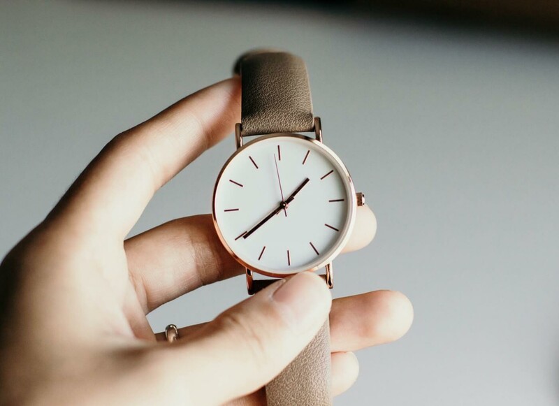 A hand showing a simple watch